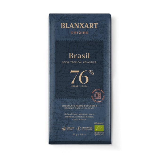 Blanxart Органический плантационный шоколад Бразилия 76% 75 гр