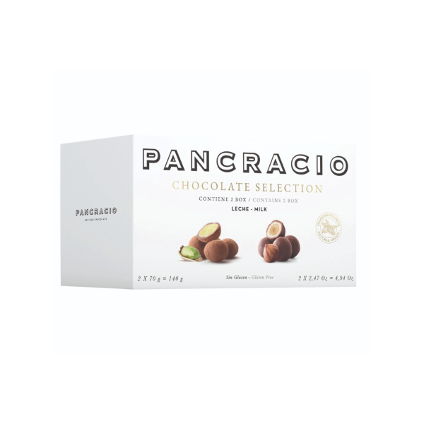 Chocolate Selection Milk Ассорти из молочного шоколада (Конфеты из цельных карамелизированных фисташек с молочным шоколадом 70г, Конфеты из цельного карамелизированного фундука с молочным шоколадом 70 г) 140 г